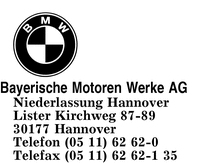 Bayerische Motoren Werke AG, Niederlassung Hannover