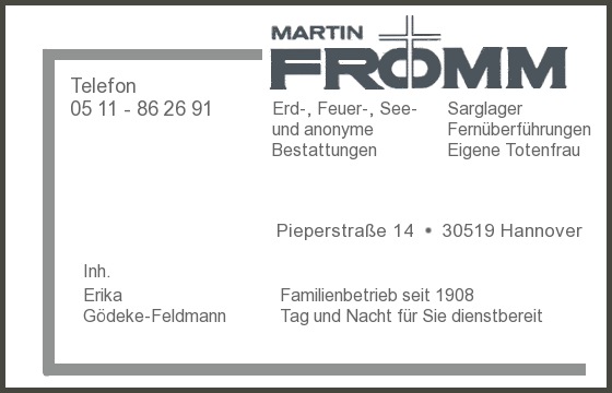 Bestattungs-Institut Martin Fromm Inh. Erika Gdeke-Feldmann