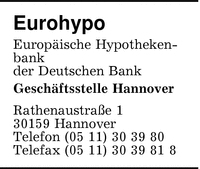 Eurohypo Europische Hypothekenbank der Deutschen Bank