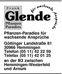 Glende, Frank Pflanzenparadies GmbH