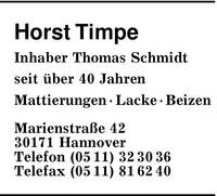 Timpe, Horst
