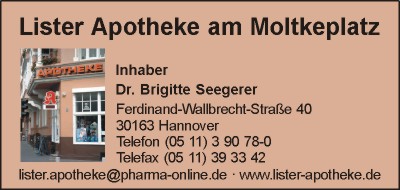Lister Apotheke am Moltkeplatz Dr. Brigitte Seegerer