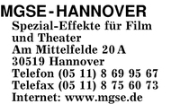 MGSE - HANNOVER Spezial-Effekte fr Film und Theater