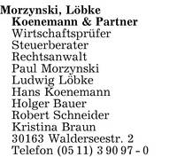 Morzynski, Lbke, Koenemann, Bauer & Partner
