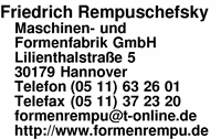 Rempuschefsky Maschinen- und Formenfabrik GmbH, Friedrich