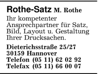 Rothe-Satz M. Rothe