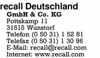 recall Deutschland GmbH & Co. KG