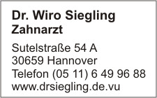 Siegling, Dr. Wiro